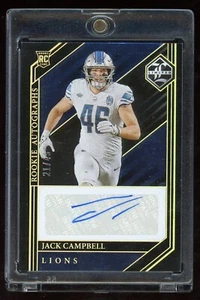 2023 Panini Limited Jack Campbell Rookie Autographs Limited RC /49 Detroit Lions - Picture 1 of 2