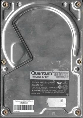 Quantum Pro Drive LPS 340AT 340MB Ide Hard Drive P/N: RR34A492 - Image 1 of 2