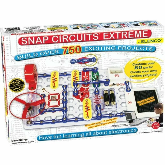 Elenco Electronics Snap Circuits Extreme 750 Experiments Kit (SC750)