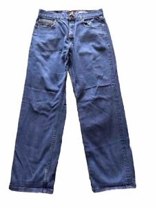 LRG Y2K True Straight Jeans Mens 36x30 Blue Denim Loose Cargo Utility Skate