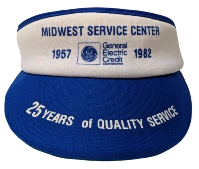 Vintage Visor Hat General Electric Credit Midwest Service Center 1957-1982  - Image 1 of 4