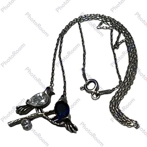 vintage sterling silver 925 Love Bird Necklace - Picture 1 of 6