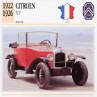 1922-1926 CITROEN 5CV 5-CV carte maxi photographie de voiture classique / information