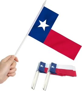 Anley Texas State Mini Flag 12 Pack - Hand Held Miniature TX Lone Star Flags - Picture 1 of 7