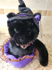 Halloween Black Scaredy Cat Sound Singing Dandee Plush Stuffed Animal - Picture 1 of 5