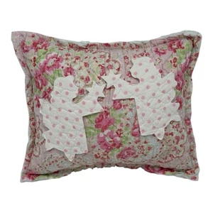 NEW Handmade Beautiful Angels Pillow  Vintage English Quilt  Chenille Bedspread - Picture 1 of 8