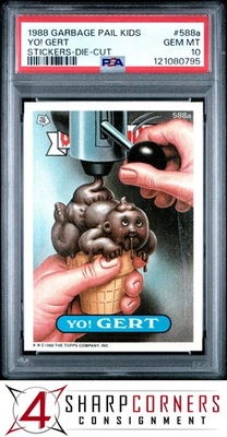 1988 GARBAGE PAIL KIDS STICKERS DIE-CUT #588a YO! GERT SERIES 15 POP 5 PSA 10 - Image 1 of 2