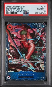 PSA 10 GEM MINT One Piece Card Card Roronoa Zoro Flagship Promo ST21-014 Japan - Picture 1 of 2
