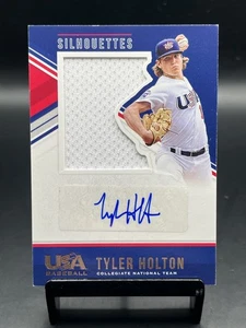 Camiseta deportiva 2018 USA Baseball Stars & Stripes Tyler Holton #26 Silhouettes automática/199 - Imagen 1 de 2