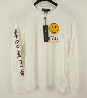 Nueva Camiseta Eleven Paris Para Hombres Grande Manga Larga Off-White Akademia Logo Grande Crew Foto 1 de 4