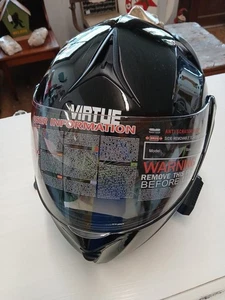 Virtue MD808 Full Face Motorcycle Helmet Flipup Medium Modular Visor Bluetooth - Picture 1 of 9