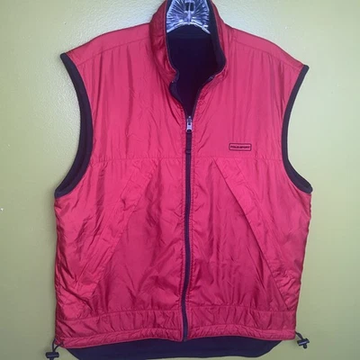 Polo deportivo vintage Ralph Lauren para hombre reversible polar negro/rojo Polartec Foto 1 de 4