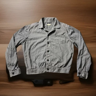 AllSaints Men’s Gray Denim Trucker Jacket Medium Bellamy Washed Casual Biker - Image 1 of 4