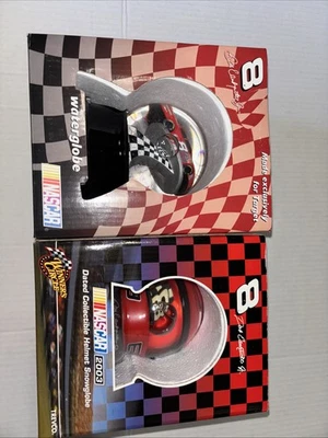 2 globos de nieve NASCAR principios de la década de 2000 Dale Earnhardt Jr casco nuevos en caja Foto 1 de 4