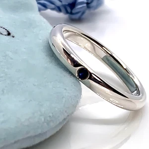 Tiffany & Co. Elsa Peretti Anillo Zafiro Plata 925 Tamaño 6 (Estados... - Imagen 1 de 13