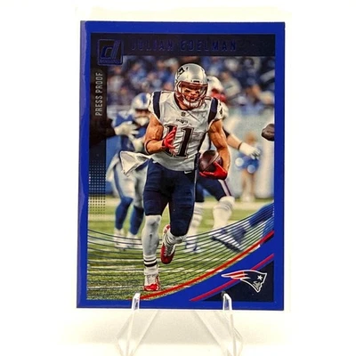 2018 Panini Donruss - Julian Edelman #186 Press Proof Blue - Image 1 of 2