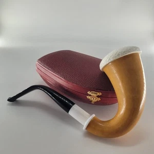 9mm filtered Genuine Natural GOURD Calabash Block Meerschaum Pipe handmade CPW2 - Picture 1 of 20