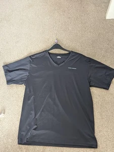 Under Armour Heatgear Running Shirt Black V-neck Gym Training Mens Large 2XL - Picture 1 of 7