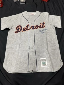 Maglia Al Kaline 3007 (Hits) firmata autentica Tigers Road Mitchell Ness JSA - Foto 1 di 5