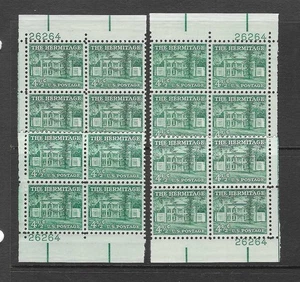 U.S. MNH 1959 HERMITAGE MATCHING SET PLATE BLOCKS SCOTT 1037 - Picture 1 of 1