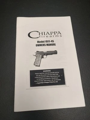 Manual de operador de pistola Chiappa 1911 45 ACP Foto 1 de 2