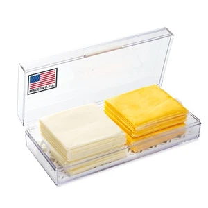 Cheese Keeper | Storage Container for Fridge | Food Box with Hinged Lid and R... - Picture 1 of 8