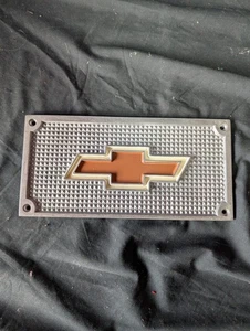 1920-1965 Chevrolet Truck Car STEP PLATE Aluminum Orange Chevy Emblem Logo - Picture 1 of 2