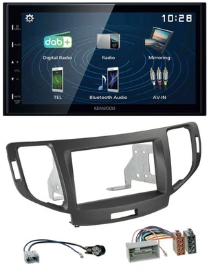 Kenwood 2DIN Bluetooth MP3 USB DAB Autoradio für Honda Accord ab 11 anthrazit - Bild 1 von 4