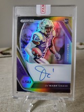 2021 Panini Prizm Draft Picks Auto JaMarr Chase BLACK GOLD (1/5) Jersey Match!!!
