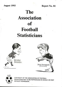 INFORME DE LA ASOCIACIÓN DE ESTADÍSTICOS DE FÚTBOL NÚMERO 81 ~ AGOSTO 1993 - Imagen 1 de 1