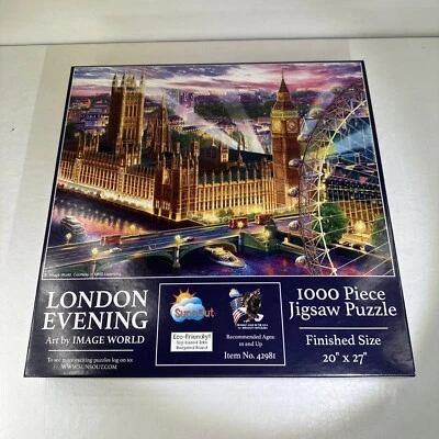 Rompecabezas SunsOut "London Evening" 1000 Piezas Hecho en EE. UU. NUEVO 20x27" Foto 1 de 4