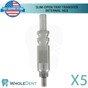 5x Plataforma Estrecha Bandeja Abierta Transferencia Enfreno Titanio Dental Int Hexadecimal 2,0 mm - Imagen 1 de 4