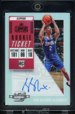 Shai Gilgeous-Alexander 2018-19 Panini Contenders Optic #114 Rookie Ticket Auto - Image 1 of 4