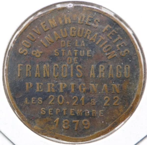 1879 France Token ~ Francois Arago statue innaguration SP3511 - Picture 1 of 2
