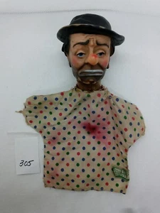 Emmett Kelly's Willie the Clown 1950s era Hand Puppet Baby Barry Toy NYC - Picture 1 of 7