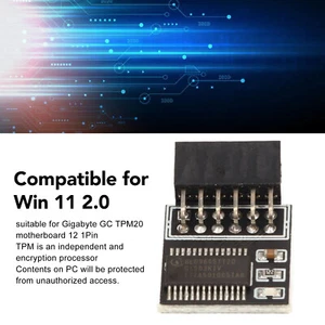 TPM 2.0Module LPC Interface Stable High Safety Durable Material 12Pin LPC Module - Afbeelding 1 van 12