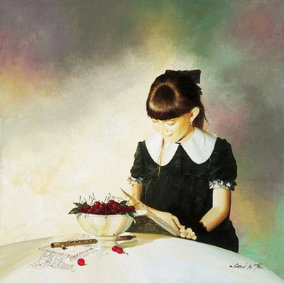 MICHAEL GORBAN "TAZÓN DE CEREZAS" 1999 | FIRMADO | GICLEE/LIENZO | VER EN VIVO* Foto 1 de 2