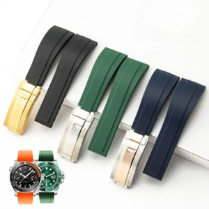 Correa de reloj de silicona de goma suave de alta calidad correa deportiva para hombre para Rolex 20 mm - Imagen 1 de 42