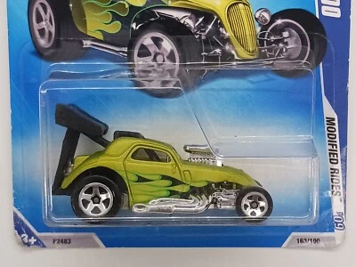 ! HW Modified Rides '09, Fiat 500, Dragster. Verde acetinado com cromo Eng. & Exha - Imagem 1 de 4