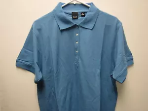 Womens Reebok Solid Bimini Blue Cotton Polo Size 4XL XXXX Pique Ladies - Picture 1 of 3