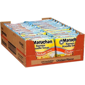 Ramen Less Sodium Chicken 3.0 Oz Pack of 24 Easy Preparation (Beef & Chicken) - Picture 1 of 8