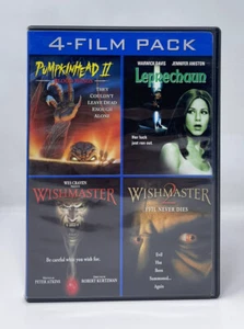 4 Film Pack: Pumpkinhead II Leprechaun Wishmaster 1 & 2 (DVD, 3 Disc Set) OOP* - Picture 1 of 6