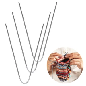 3Pcs Stainless Steel Circular Knitted Needles 2-5mm Knitted Needles DIY Craft - Picture 1 of 15