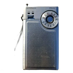 JC Penney Vintage Handgerät AM/FM Radio/Receiver mit Handschlaufe Modell 680-1396 - Bild 1 von 4