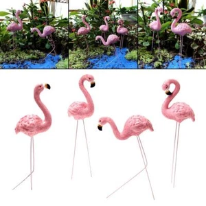 4 Pieces Creative Flamingo Ornaments Artificial Animal Sculpture Bird Statue - Picture 1 of 8