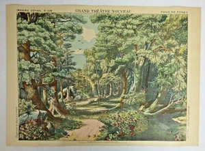 Pellerin Imagerie D’Epinal Print Grand Theatre Nouveau No 1638 Forest Background - Picture 1 of 9