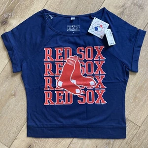 Neu offizielles MLB Boston Red Sox rot kurzärmliges blaues Shirt Jugend Größe 10 - Bild 1 von 12