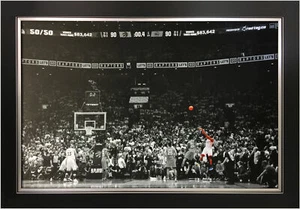 Kawhi Leonard "The Launch" Framed Canvas - Toronto Raptors Game Winning Shot - Picture 1 of 3