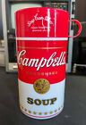 Vintage 1998 Campbells Soup Cantainer Lunchbox Insulated Plastic Thermos 11.5 Oz