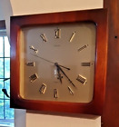 Vintage Seiko Walnut Framed Square Wall Quartz Clock 28 x 27 cms